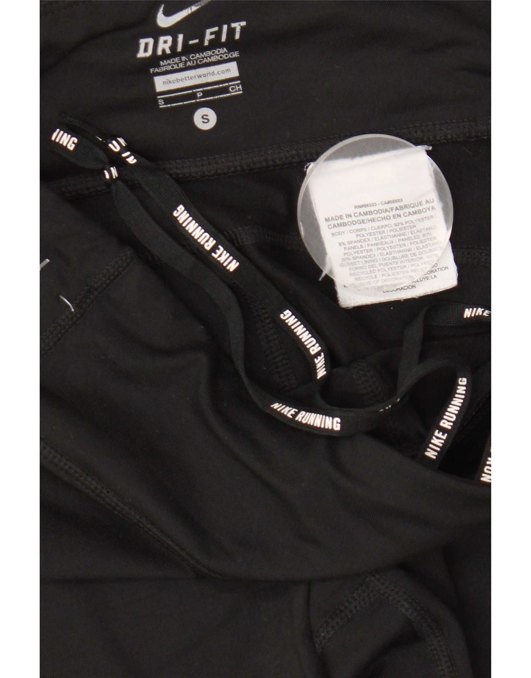 Leggings Dri Fit Nike pentru femei UK 10, poliester negru mic