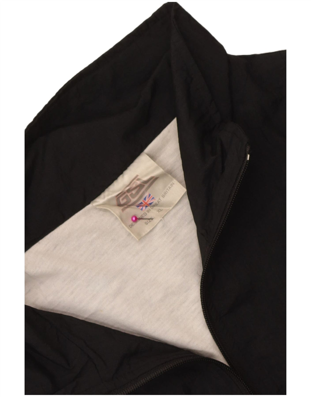 Trening pentru bărbați Vintage Top Jachetă XL Nylon cu dungi negre