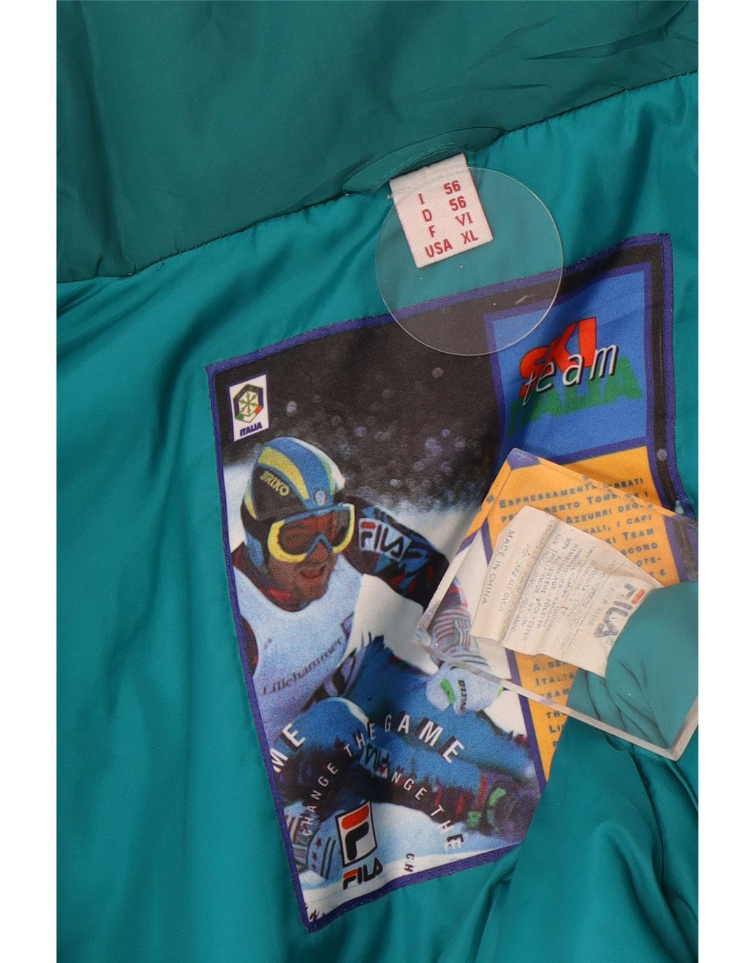 Jachetă de schi Fila pentru bărbați IT 56 3XL, albastru, poliester color bloc