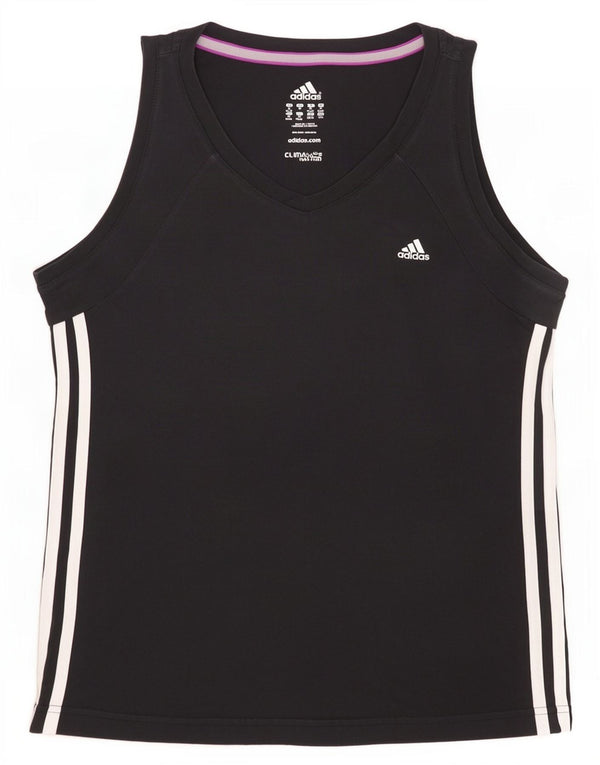 Adidas Climalite Vest Top pentru femei UK 12/14 Medium Black Bumbac