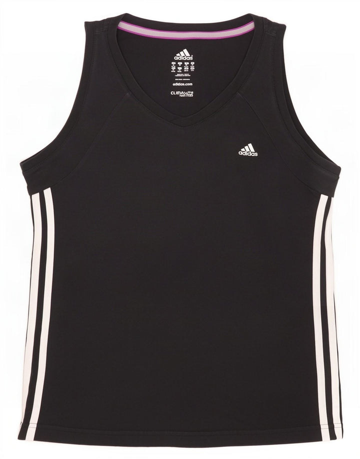 Adidas Climalite Vest Top pentru femei UK 12/14 Medium Black Bumbac