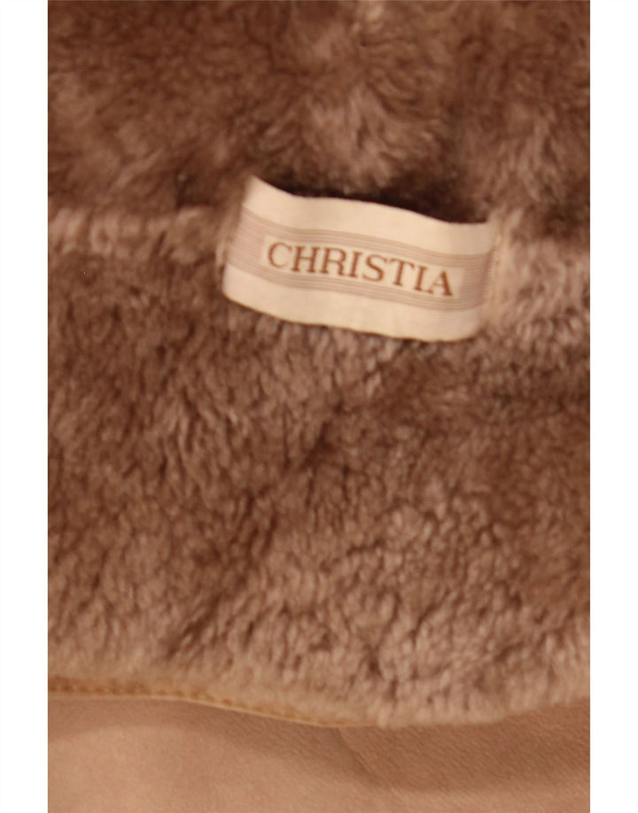 Jachetă din shearling pentru femei, UK 20 2XL, bej
