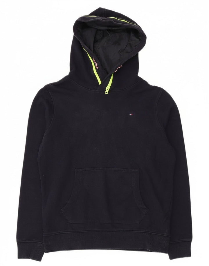 Pulover cu glugă Tommy Hilfiger pentru băieți 13-14 ani Poliester bleumarin