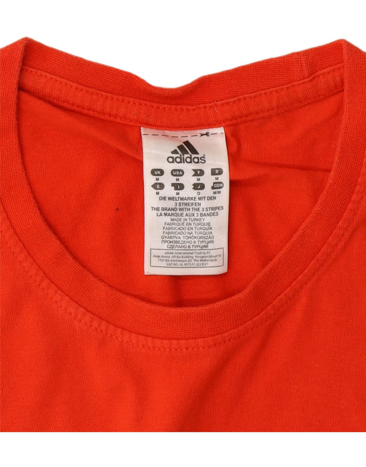 Tricou grafic pentru bărbați Adidas Top, bumbac roșu mediu