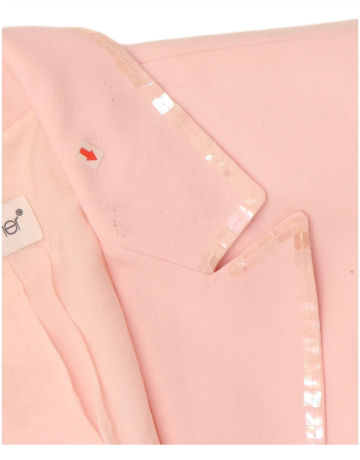 Jachetă pentru femei TOGETHER cu 1 nasture UK 12 Poliester roz mediu