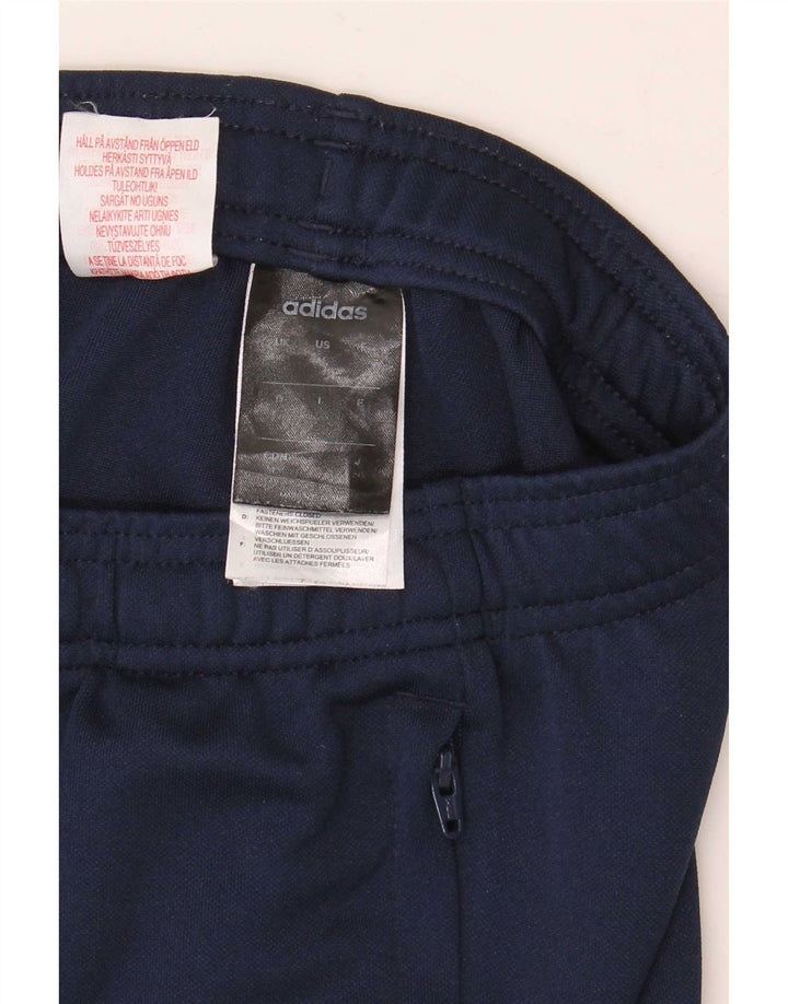 Pantaloni de trening Adidas Climalite pentru baieti 11-12 ani poliester bleumarin