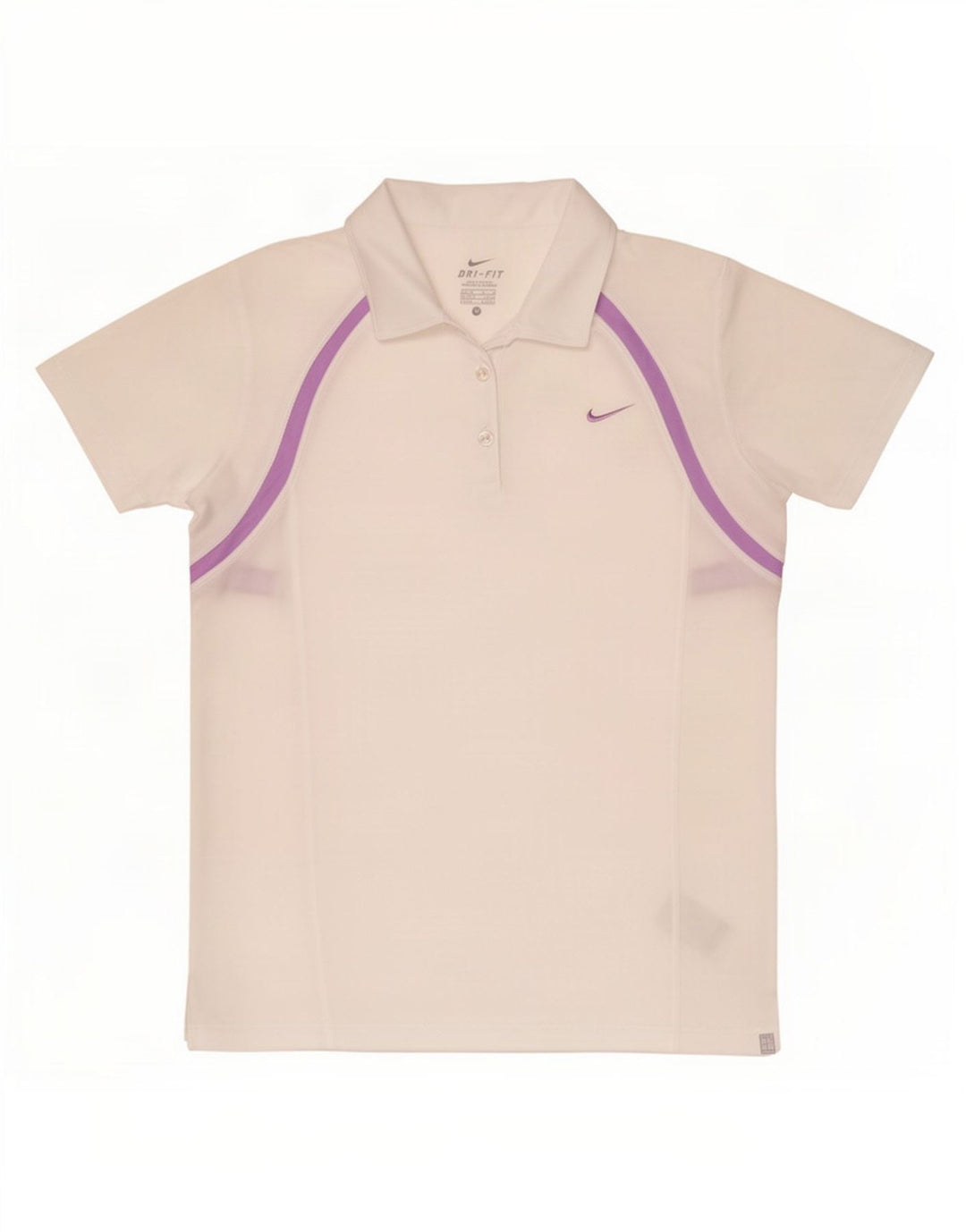 Tricou polo Nike Dri Fit pentru femei UK 12/14 Poliester alb mediu