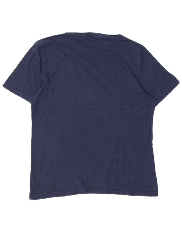 Tricou grafic REEBOK pentru bărbați Top mare din bumbac bleumarin