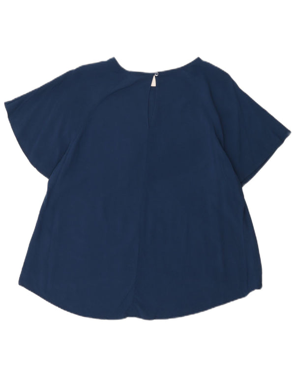 Sun68 Womens Blouse Top UK 14 Medium Navy Blue Viscose