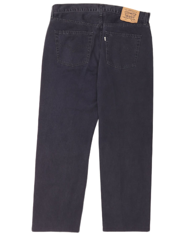 Pantaloni casual Levi's 551 Straight Loose Fit W38 L29 Bumbac bleumarin pentru bărbați