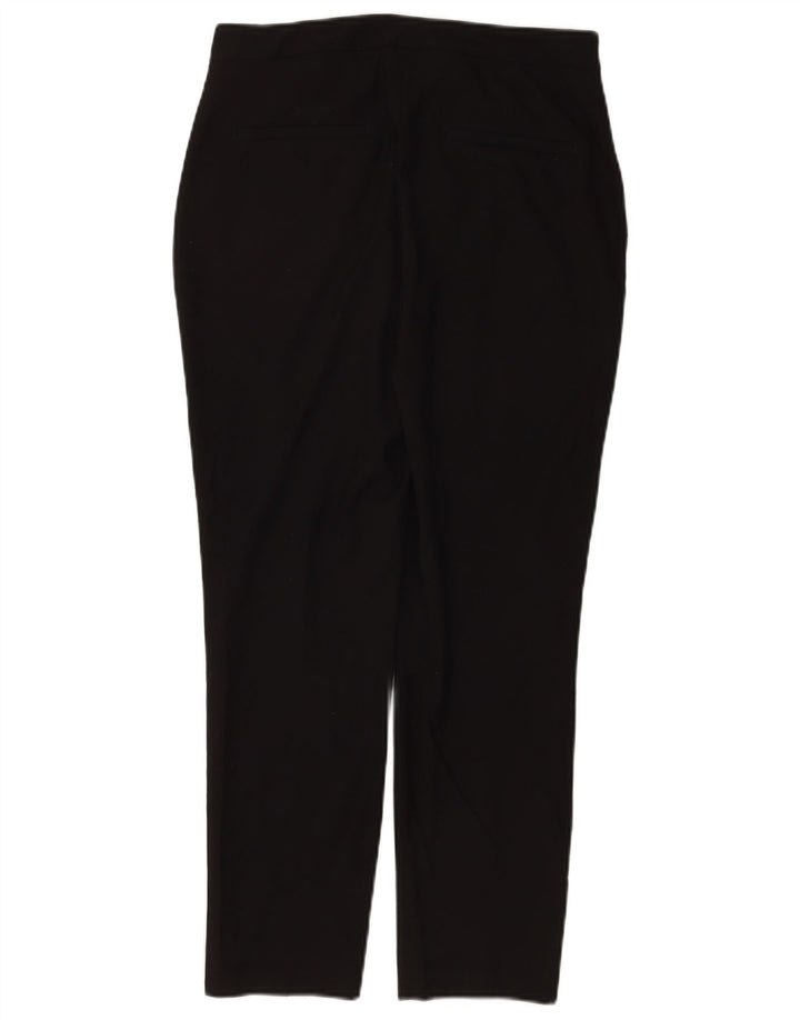 Pantaloni tăiați pentru femei Zara EU 38 Mici L28 L26 Poliester negru