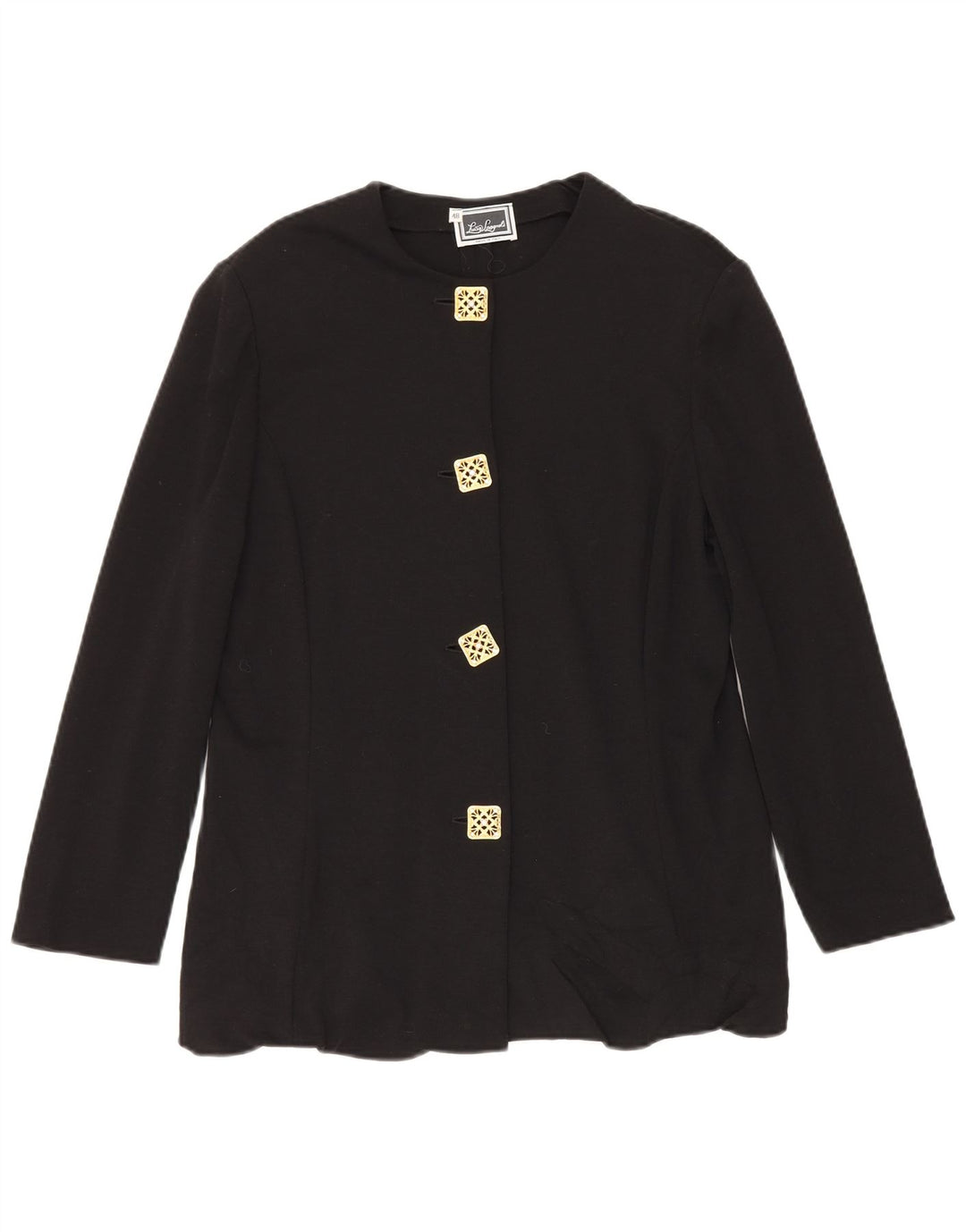 Sacou blazer pentru femei Luisa Spagnoli, cu 4 nasturi, IT 48 XL, acetat negru