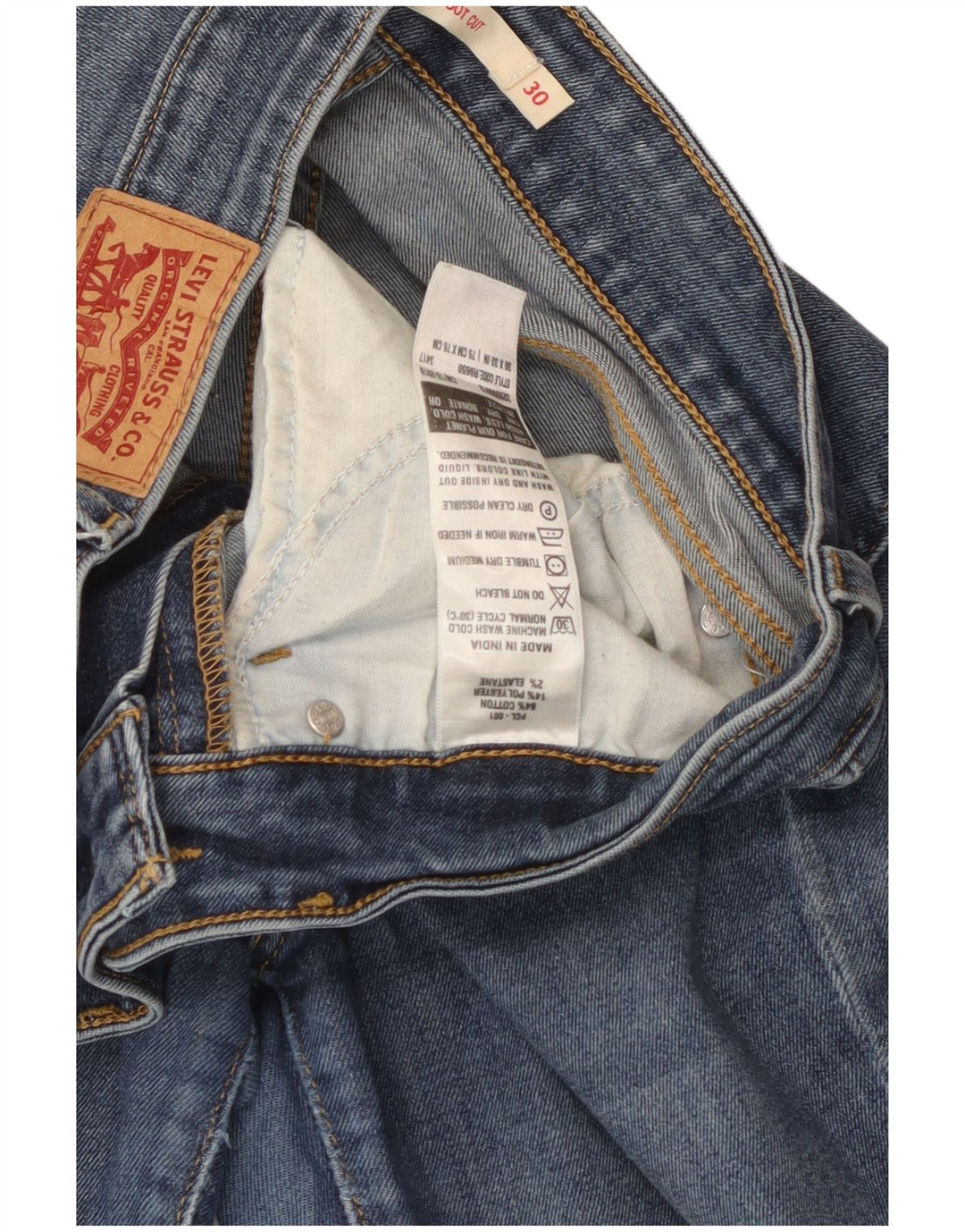 Blugi Levi's 715 Bootcut W30 L30, bumbac albastru