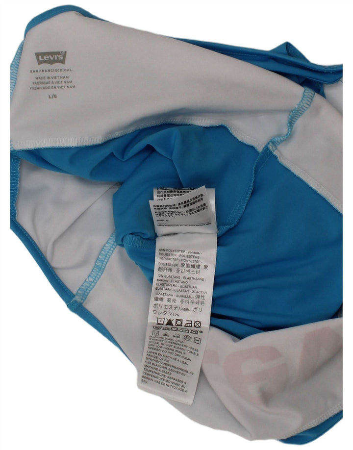 Costum de baie grafic pentru femei Levi's, mare, albastru, poliester sport