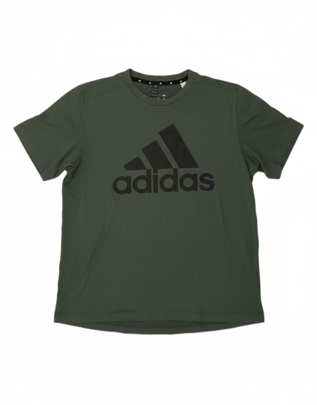 ADIDAS Mens Graphic T-Shirt Top Large Green Polyester