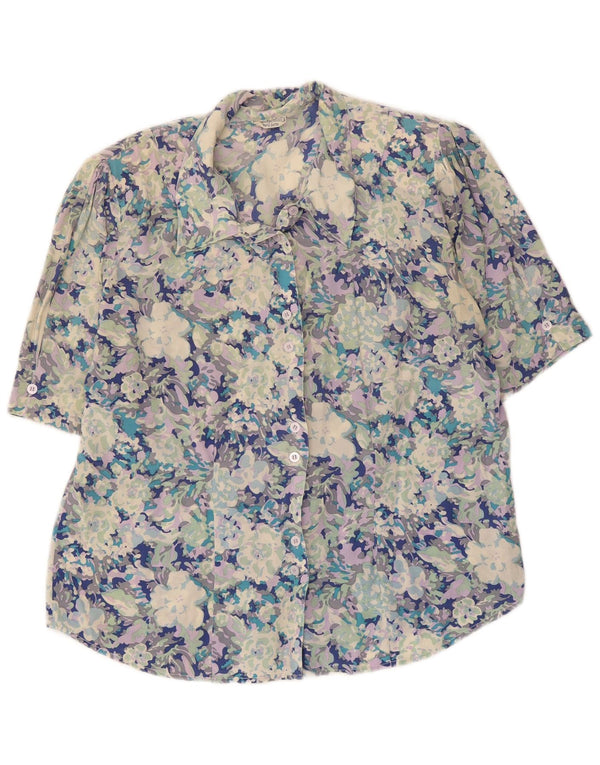 Bluză cămașă pentru femei de la Diana Bentall UK 16 mare, multicoloră, florală