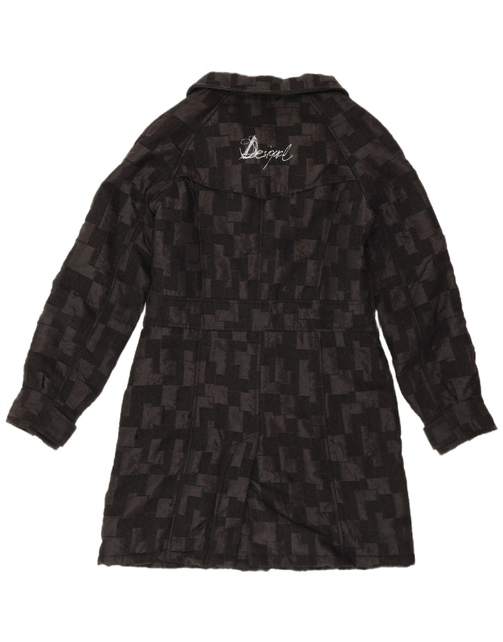 Desigual Jachetă de vânt pentru femei EU 40 Medium Negru Geometric