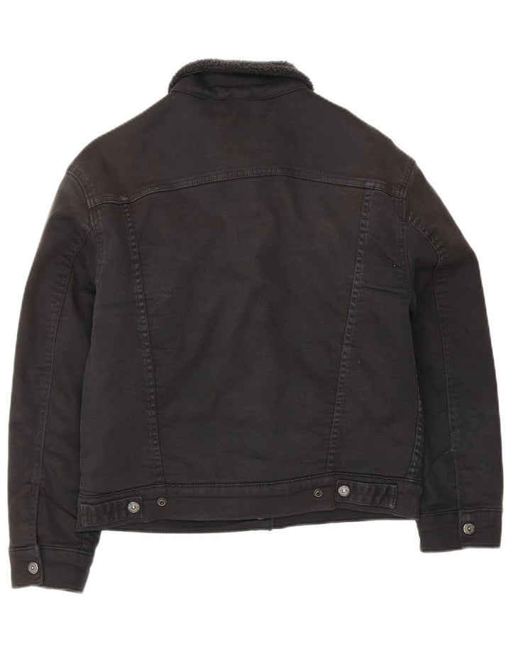 Jachetă de blugi Sherpa pentru femei Levi's UK 10, bumbac negru mic