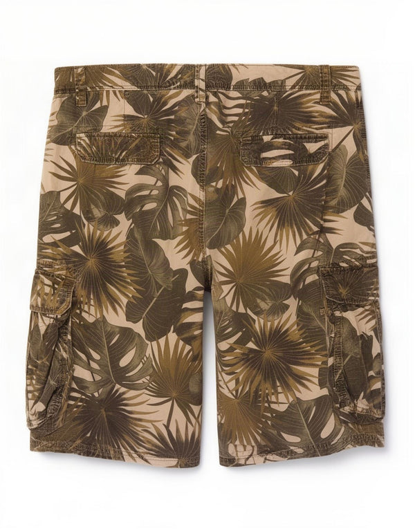 Pantaloni scurți cargo pentru bărbați Zara EU 44 Large W34 Green Floral Bumbac
