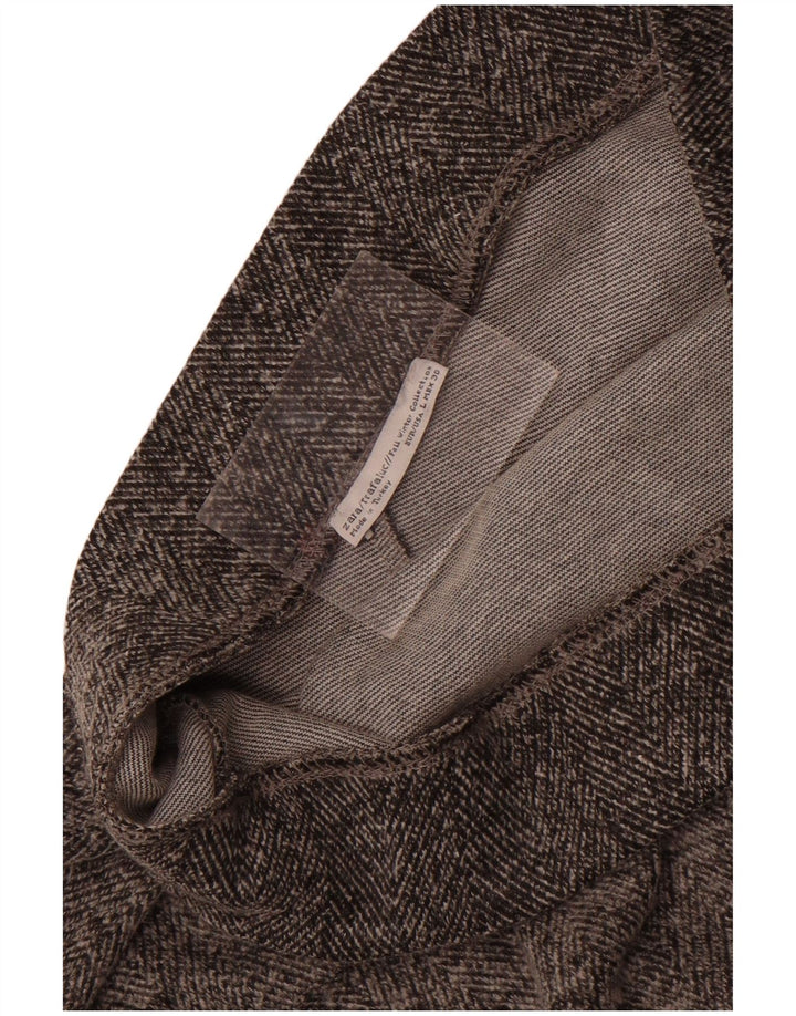 Fustă în formă de A pentru femei Zara, mare W30, gri Herringbone