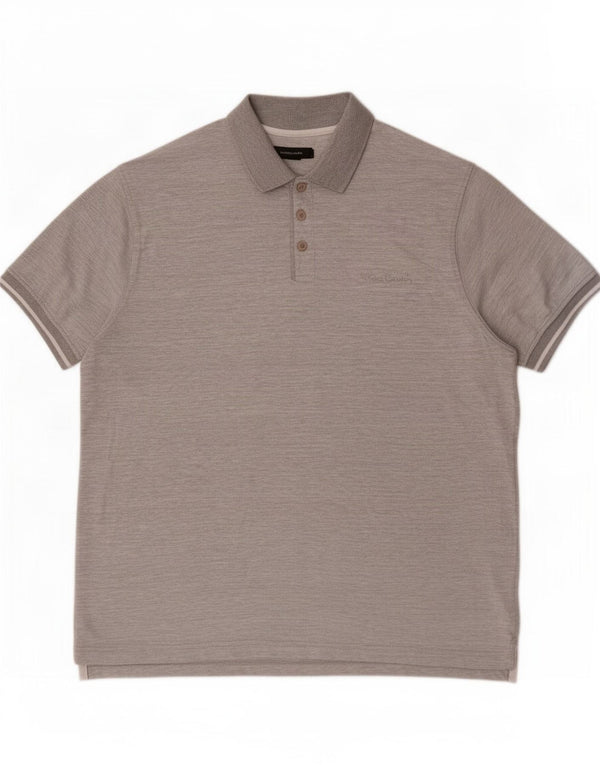 Cămașă polo Pierre Cardin pentru bărbați, 2XL, bumbac cu pete gri