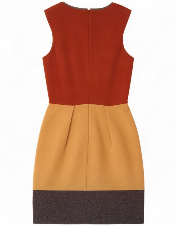 Rochie Massimo Dutti pentru femei UK 12 Medium Yellow Colorblock