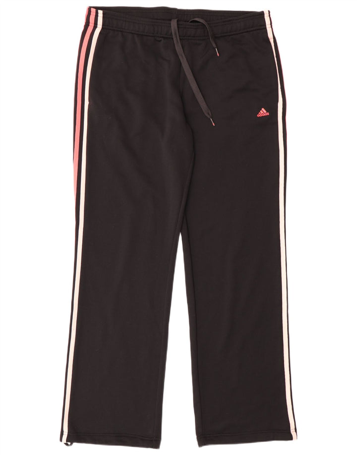 Pantaloni de trening Adidas Climalite pentru femei Marea Britanie 16/18 Poliester negru mare