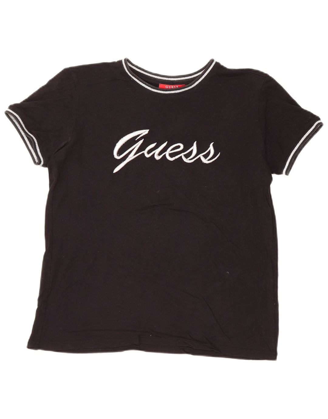 Tricou grafic supradimensionat pentru femei GUESS UK 6 XS Negru