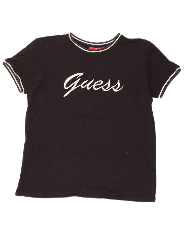 Tricou grafic supradimensionat pentru femei GUESS UK 6 XS Negru