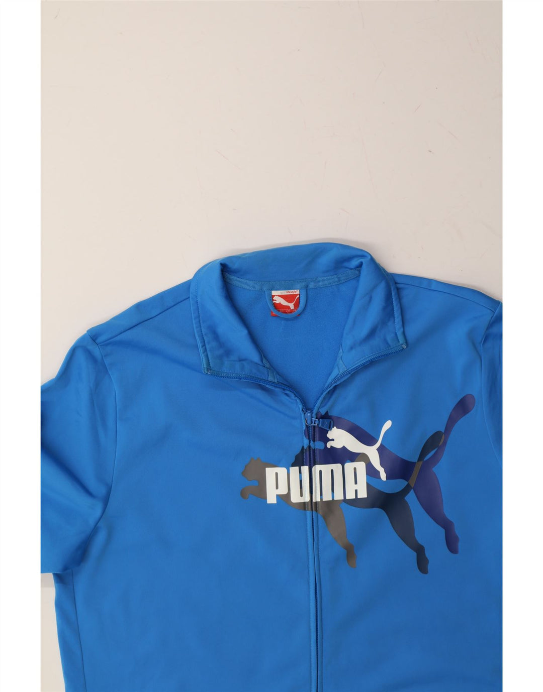 PUMA Womens Graphic Tracksuit Top Jacket UK 20 2XL Blue Polyester Vintage Puma and Second-Hand Puma from Messina Hembry 