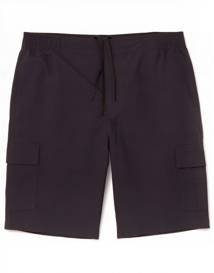 Marks & Spencer Pantaloni scurți cargo pentru bărbați, mari W34, poliamidă neagră