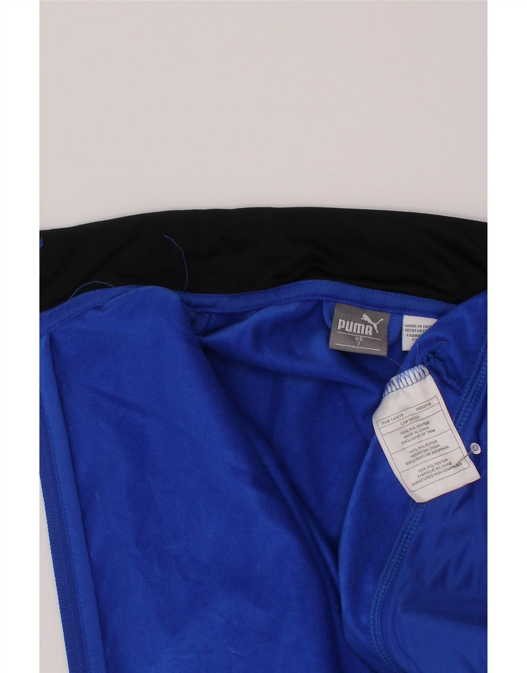 Jachetă de top pentru trening cu grafică Puma pentru băieți 6-7 ani, poliester albastru