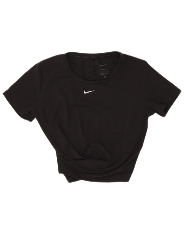 Tricou pentru femei Nike Dri Fit Crop Top UK 10 Small Poliester negru
