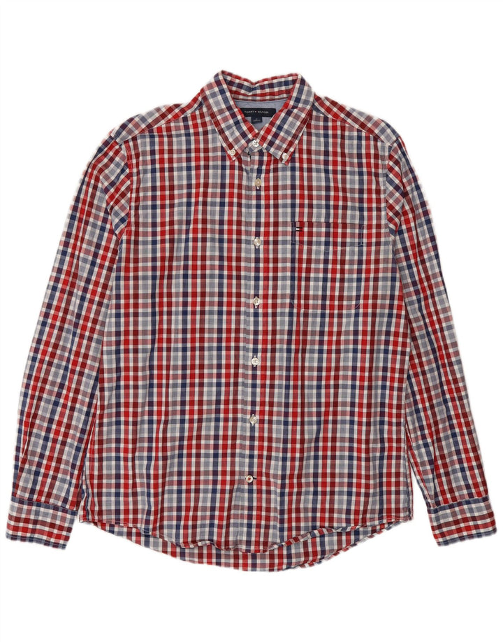 Cămașă Tommy Hilfiger pentru bărbați, bumbac vichy multicolor mediu
