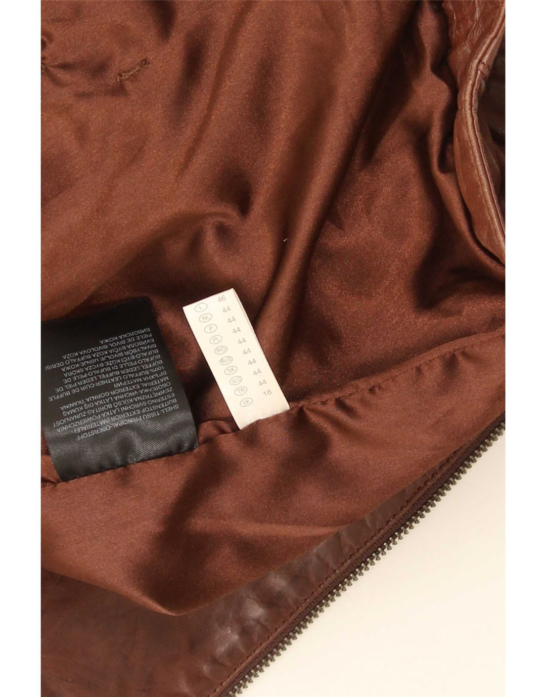 Jachetă de piele pentru femei C & A UK 18 XL maro