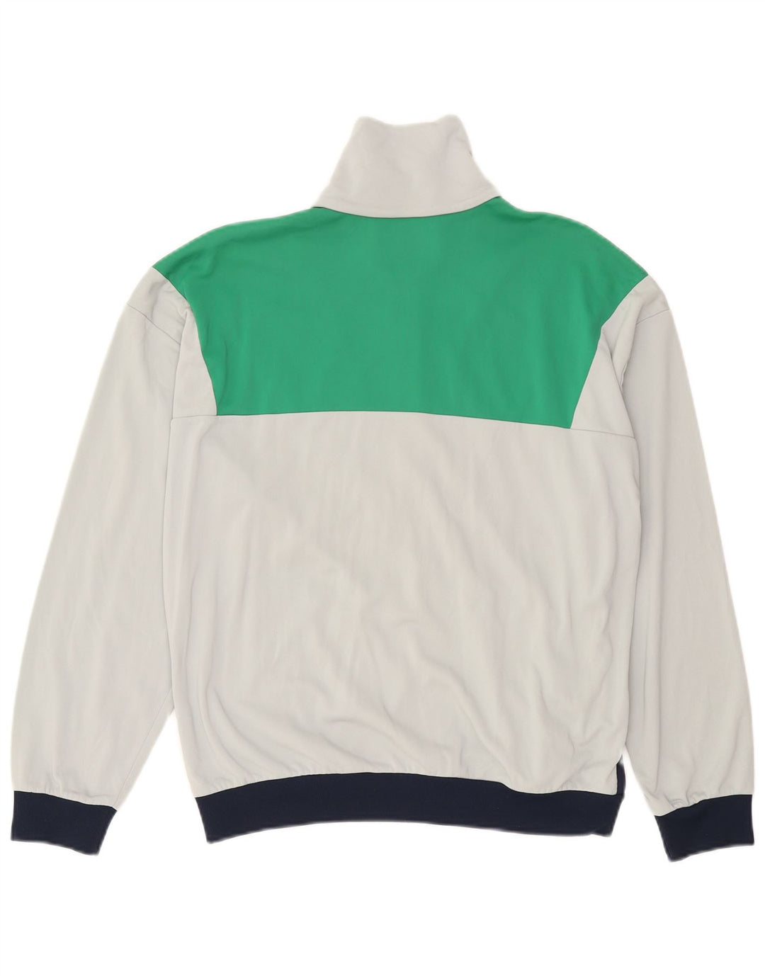 Trening pentru bărbați Vintage Top Jachetă mare, albă, din poliamidă color bloc