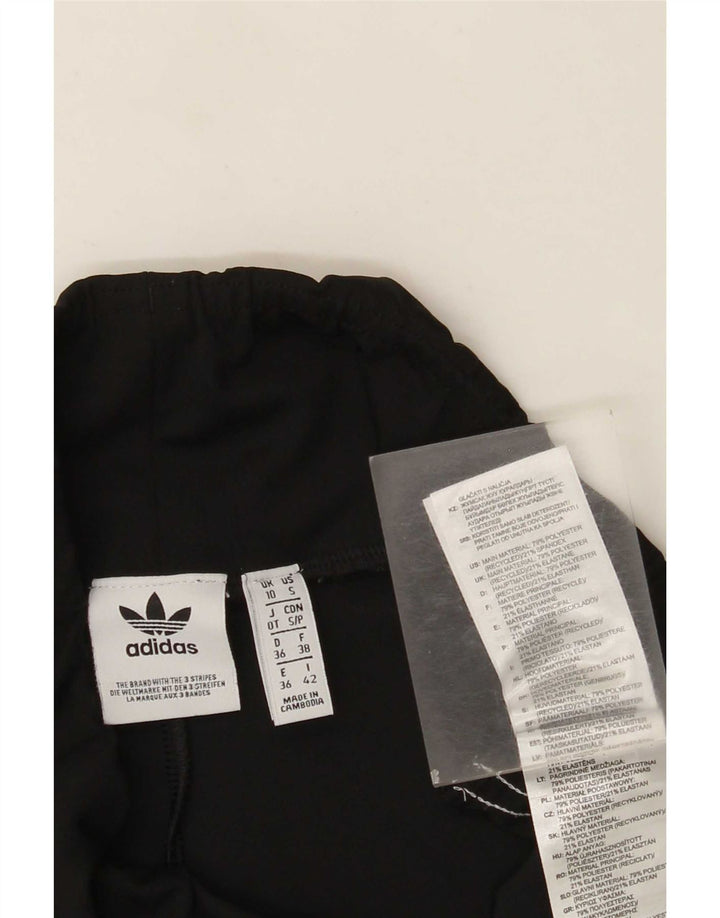 Pantaloni scurți sport Adidas pentru femei UK 10 Small Negru Poliester