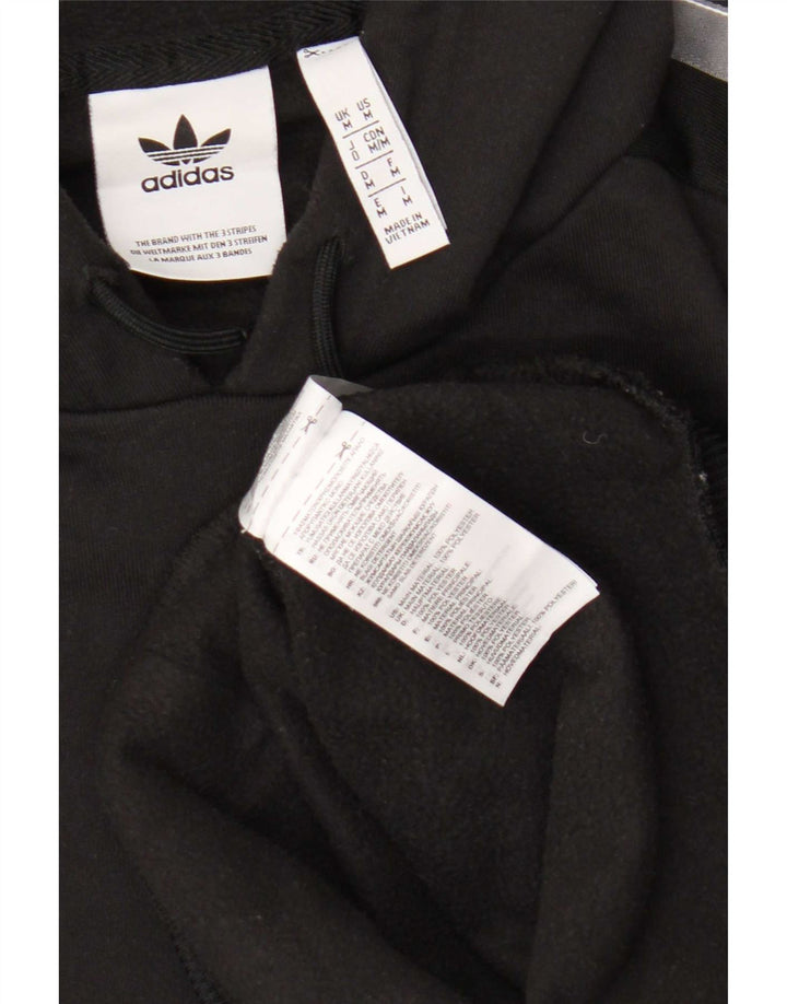 Pulover cu glugă grafic pentru bărbați Adidas, mediu negru, poliester bloc de culoare