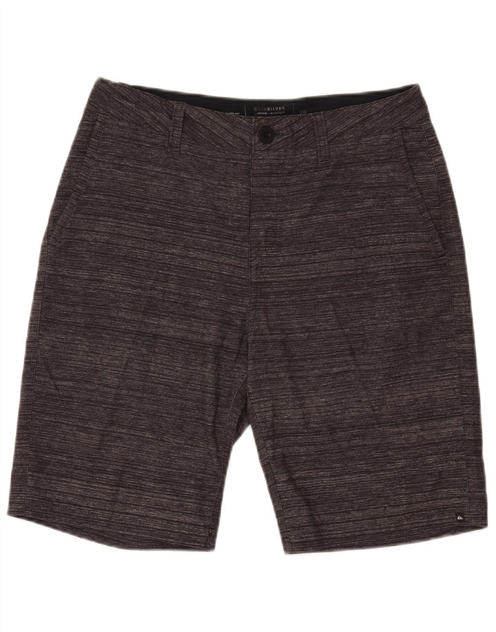 Pantaloni scurți chino pentru bărbați Quiksilver W28 Poliester cu dungi gri mici