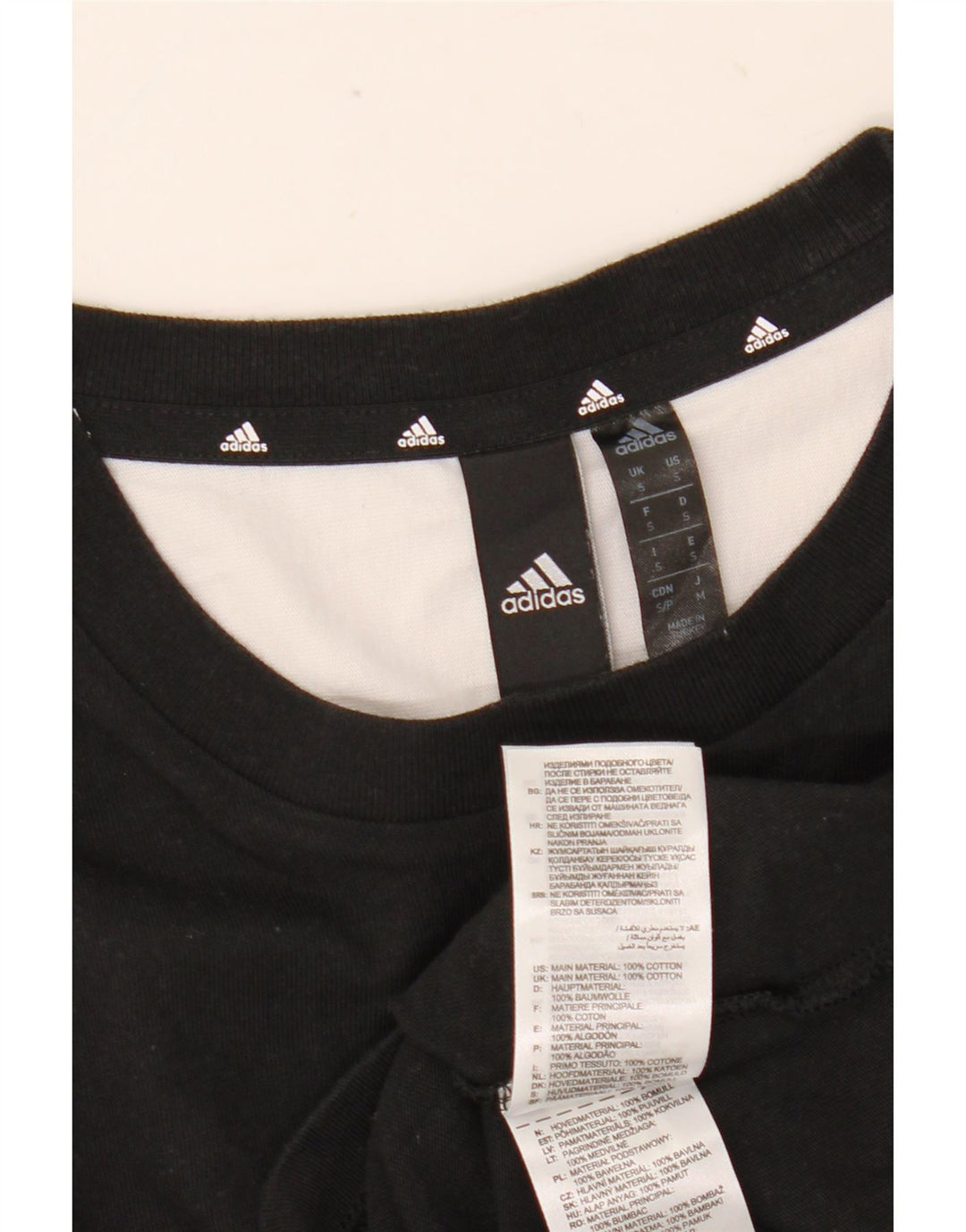 Tricou pentru bărbați Adidas Top mic, negru, color block, bumbac