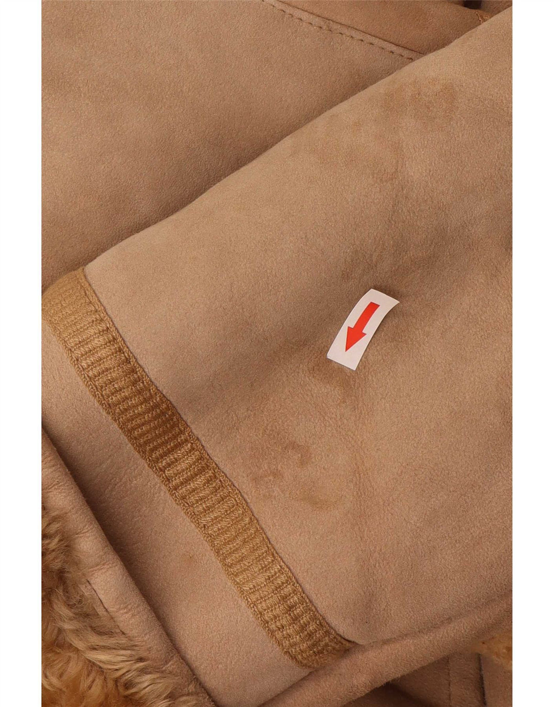 Palton vintage de damă din shearling IT 44 Medium Beige Piele