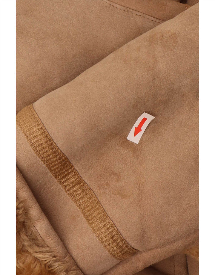 Palton vintage de damă din shearling IT 44 Medium Beige Piele