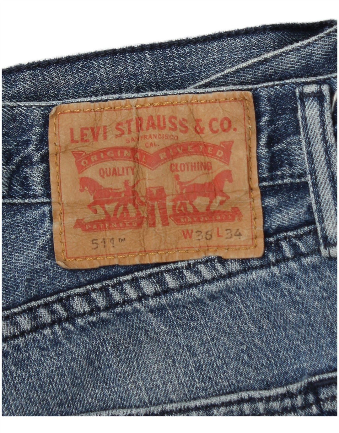 Blugi Levi's 511 Slim pentru bărbați W36 L34 Bumbac albastru
