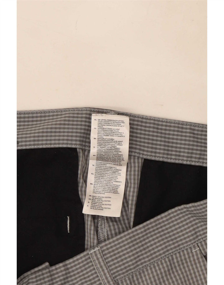 Pantaloni chino drepți pentru bărbați Adidas W32 L30 poliester vichy gri