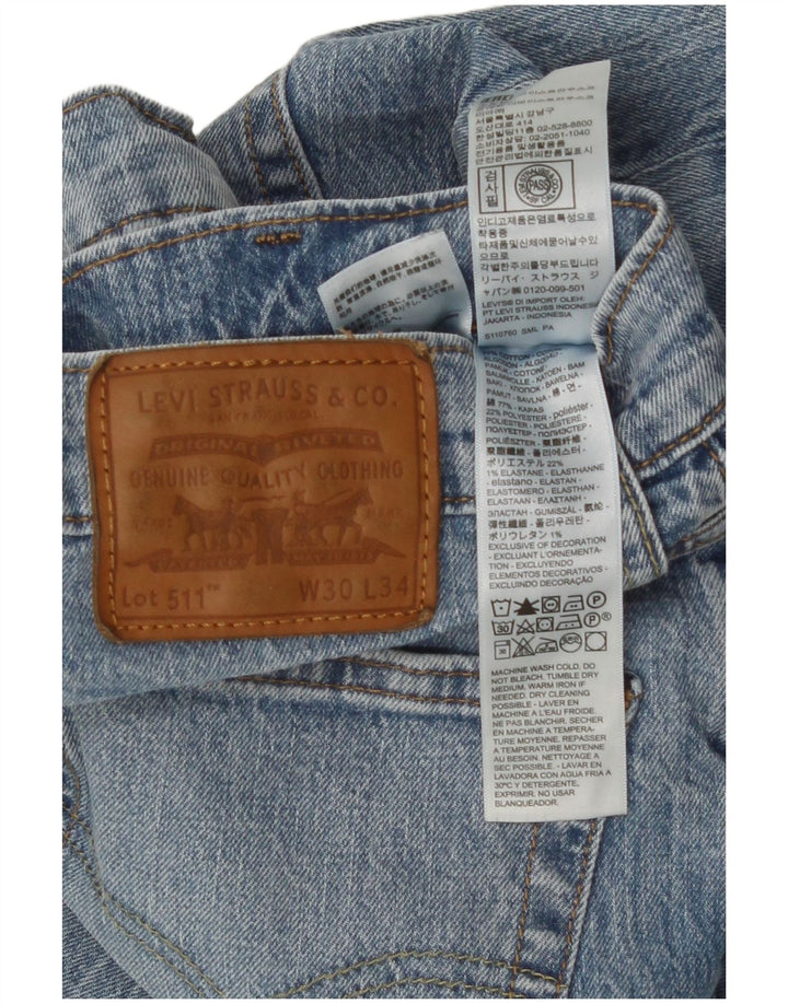 Blugi Levi's 511 Slim pentru bărbați W30 L34 Bumbac albastru