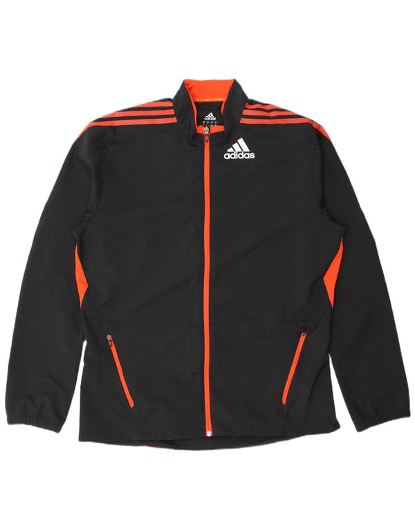 Adidas Mens Climalite Tracksuit Top Jacket Large Black Colourblock