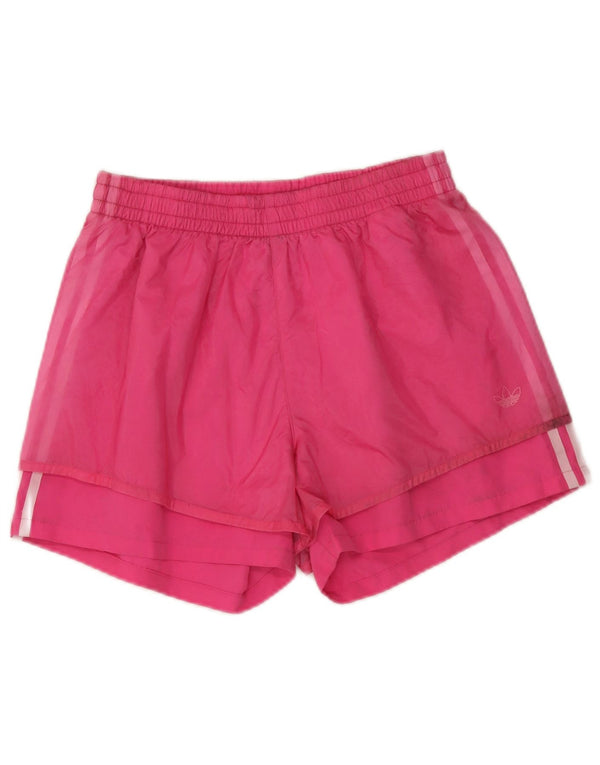 Pantaloni scurți sport Adidas pentru femei UK 12 Medium Pink Poliester