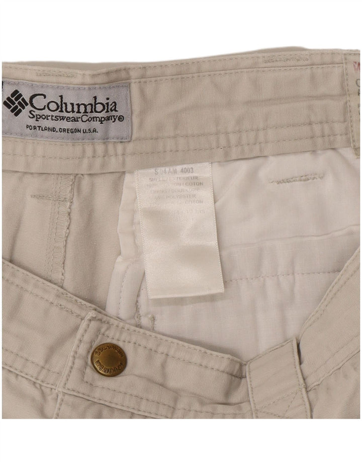 Pantaloni scurți cargo Columbia pentru bărbați W34, mari, bej, bumbac