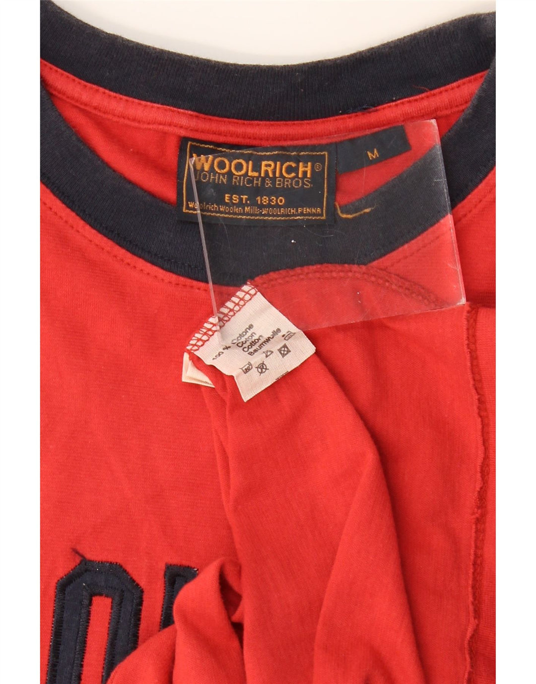 Tricou grafic pentru bărbați WOOLRICH Top din bumbac roșu mediu