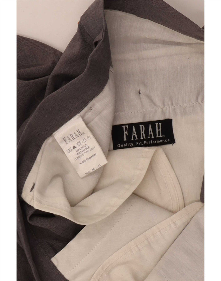 Farah Pantaloni casual drepti pentru bărbați W38 L31 poliester gri